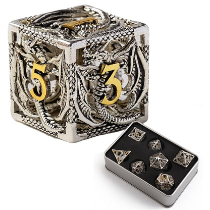URWizards D&D Hollowed Metal Dice Set Dragon 1