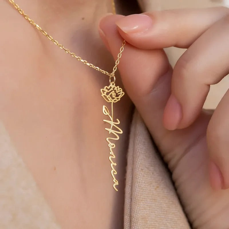 Flower Name Necklace 1