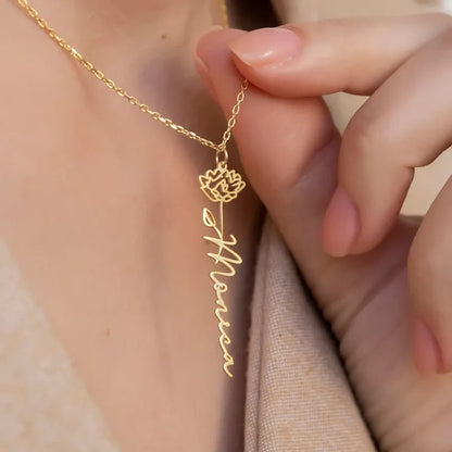 Flower Name Necklace 1