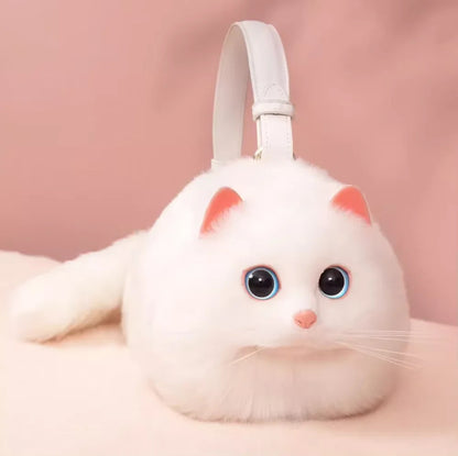 Realistic Handmade Cat Crossbody Bag – Cute Cat-Shaped Purse 1
