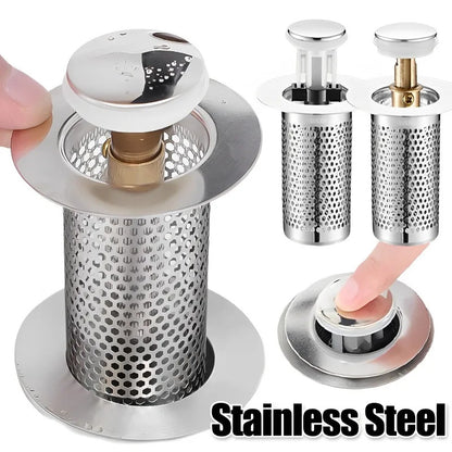 Anti Odor Stainless Steel Pop Up Sink Drain Filter 1