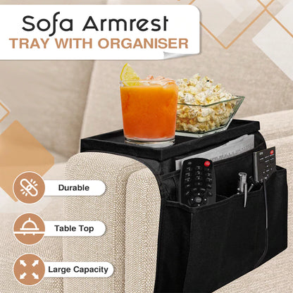Sofa Armrest Tray With Organizer 1