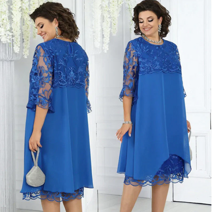Sheer Breeze Layered Lace Dress 1