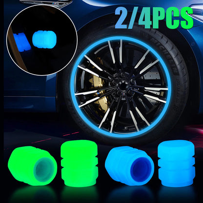 FLUORESCENT TIRE VALVE CAPS 1