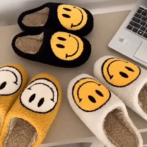 Smiley Face Slippers 1