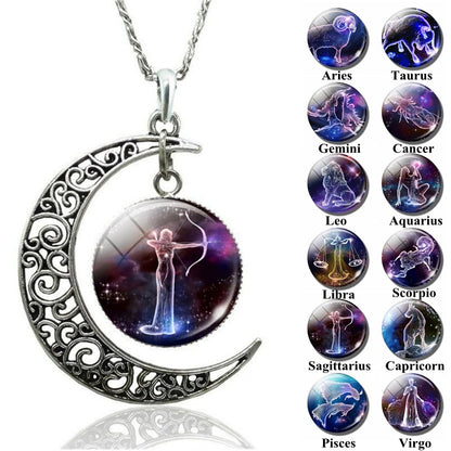 Zodiac Signs Moon Necklace 1