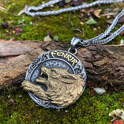 Vikings Wolf Fenrir Stainless Steel Necklace 1