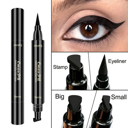 2 In 1 Liquid Waterproof Eyeliner Stamp Pen 1