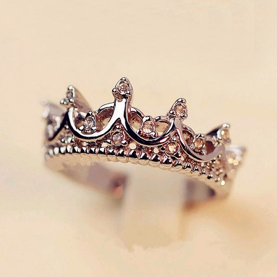 Vintage Queen Crown Birthstone Ring 1