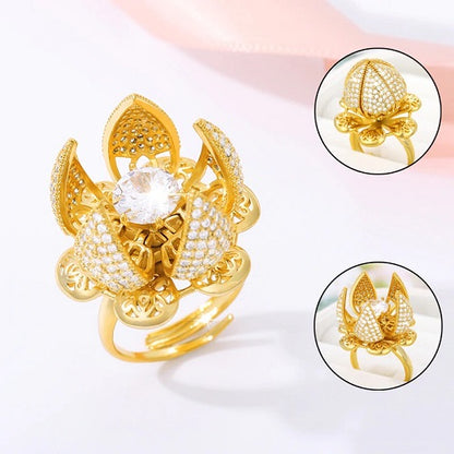 FLOCAW ADJUSTABLE FLOWER BLOOMING RING 1