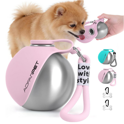 Portable Dog Water Bottle with Waste Bag Dispenser 1