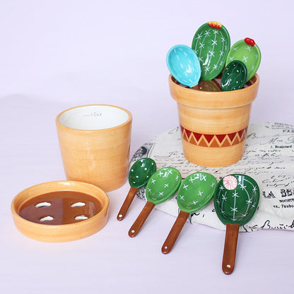 Cactus Ceramic Measuring Spoon Set 1