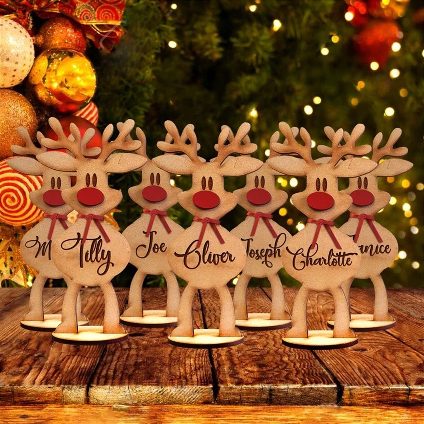 Personalized Freestanding Reindeer-5PCS 1