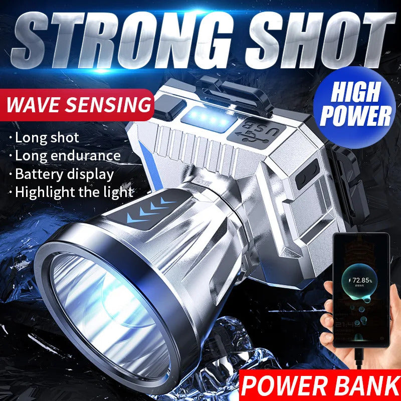 High Power Super Bright 90000 Lumen Rechargeable Headlamp 1