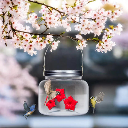 Mason Jar Hummingbird Feeder 1