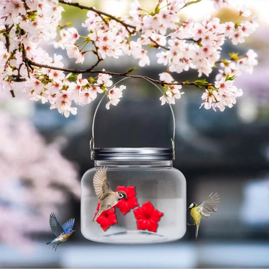 Mason Jar Hummingbird Feeder 1