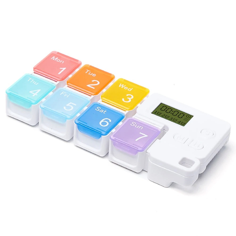 Smart Weekly Pill Organizer with Timer 1