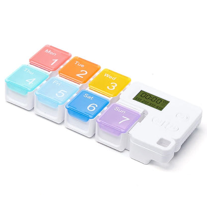 Smart Weekly Pill Organizer with Timer 1