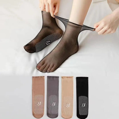 Women's Invisible Crystal Silk Socks (5Pair) 1