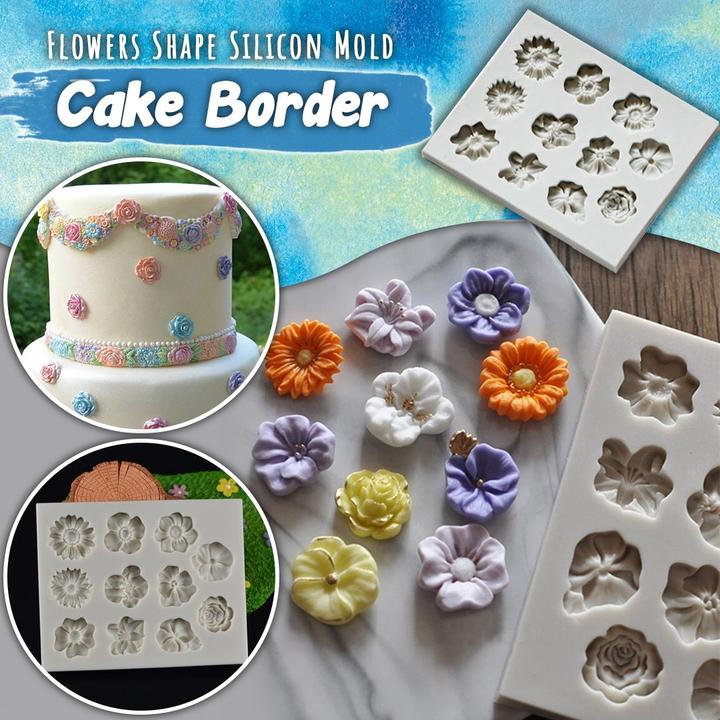 Flowers Shape Silicon Mold Cake Border 1