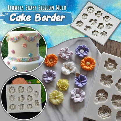 Flowers Shape Silicon Mold Cake Border 1