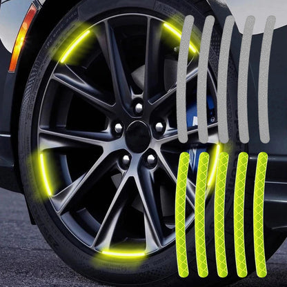 Car Wheel Tire Rims Reflective  Sticker Stripes 1