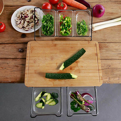 Bamboo Cutting Board With Storage Box 1