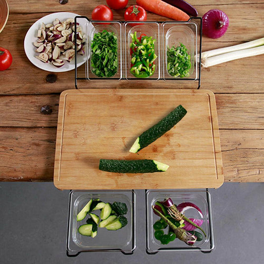 Bamboo Cutting Board With Storage Box 1