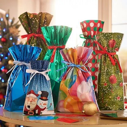 Christmas Drawstring Gift Bag Pack-5pcs 1