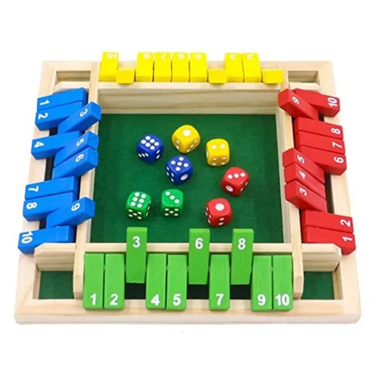 Shut The Box - Wooden Dice Board Family Game 1