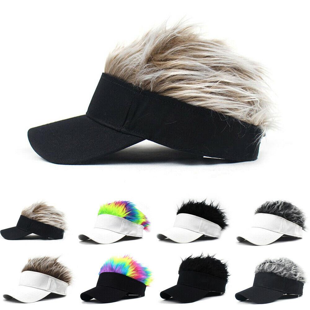 Fake Flair Hair Sun Visor Hat 1