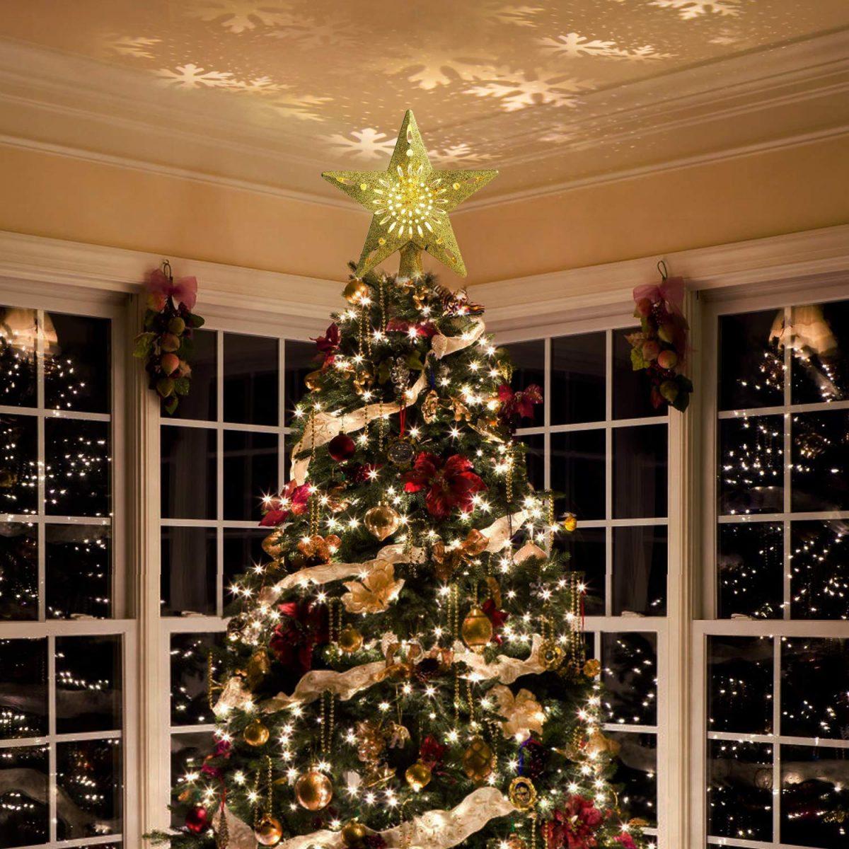 Projection Star Christmas Tree Topper 1