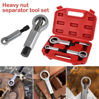 4-Piece Nut Splitter Tool Set – Removes Broken, Damaged, or Corroded Nuts & Bolts 1