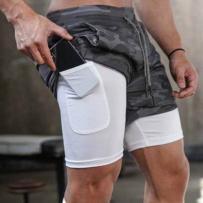 Men’s 2 in 1 Quick Dry Breathable Active Gym Workout Shorts 1