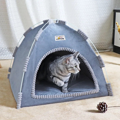 All-Season Indoor/Outdoor Cat Tent – Waterproof Pet House with Removable Cushion, Cozy Shelter for Cats & Small Dogs 1