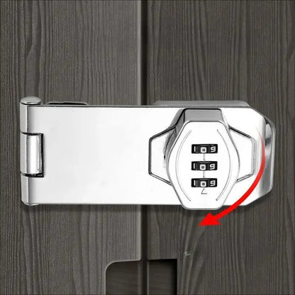 Keyless Cabinet Lock – 3-Digit Combination Hasp Latch for Household Security 1
