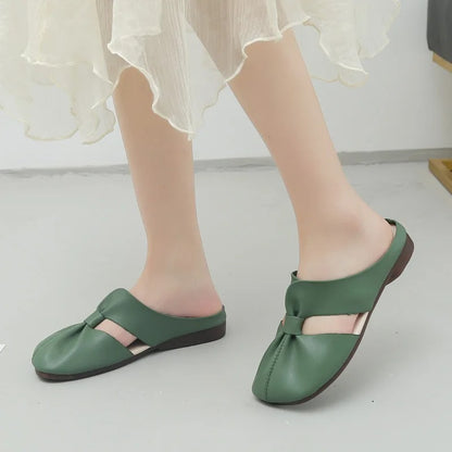 Cut Out Design Flat Mules 1
