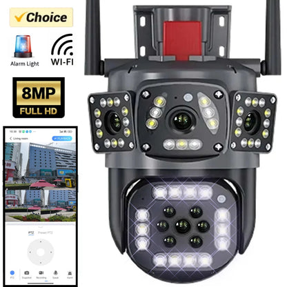 Outdoor Waterproof Wireless WiFi HD Triple Security Camera 1
