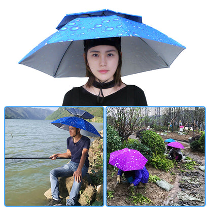 Outdoor Double Layer Umbrella Hat 1
