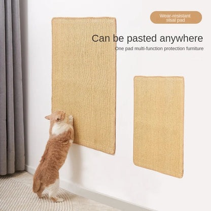 Sisal Cat Scratching Mat – Wall-Mounted Furniture Protector Pad for Cat Paw Training 1