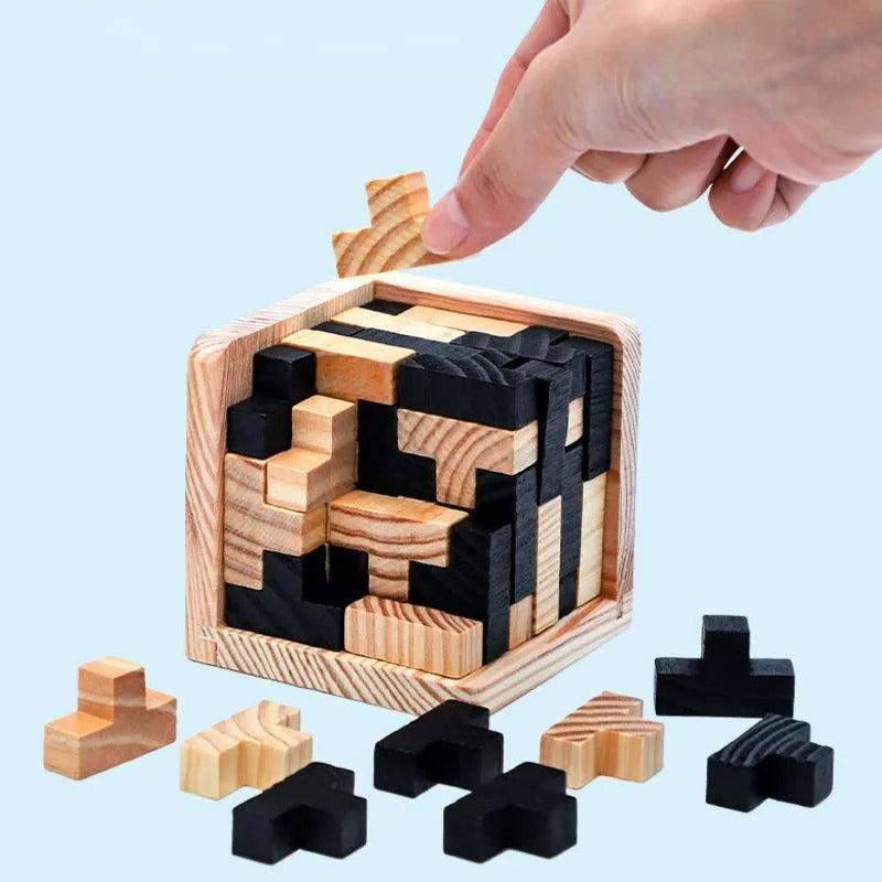 3D Wooden Cube Puzzle 1