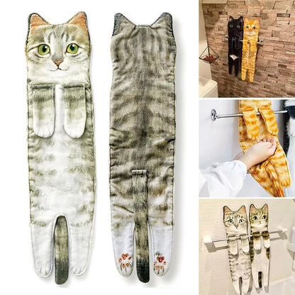 Cat-shaped Hand Towel 1