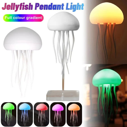 Voice Control RGB Gradient Jellyfish Night Light 1
