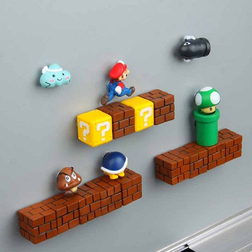 3D Super Mario Resin Fridge Magnets 14PCS 1