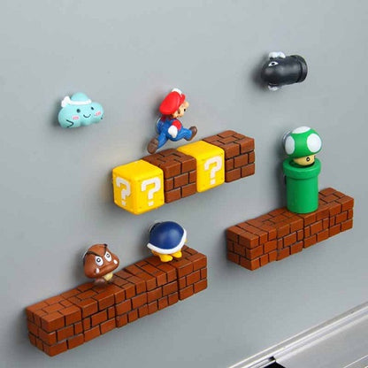 3D Super Mario Resin Fridge Magnets 14PCS 1