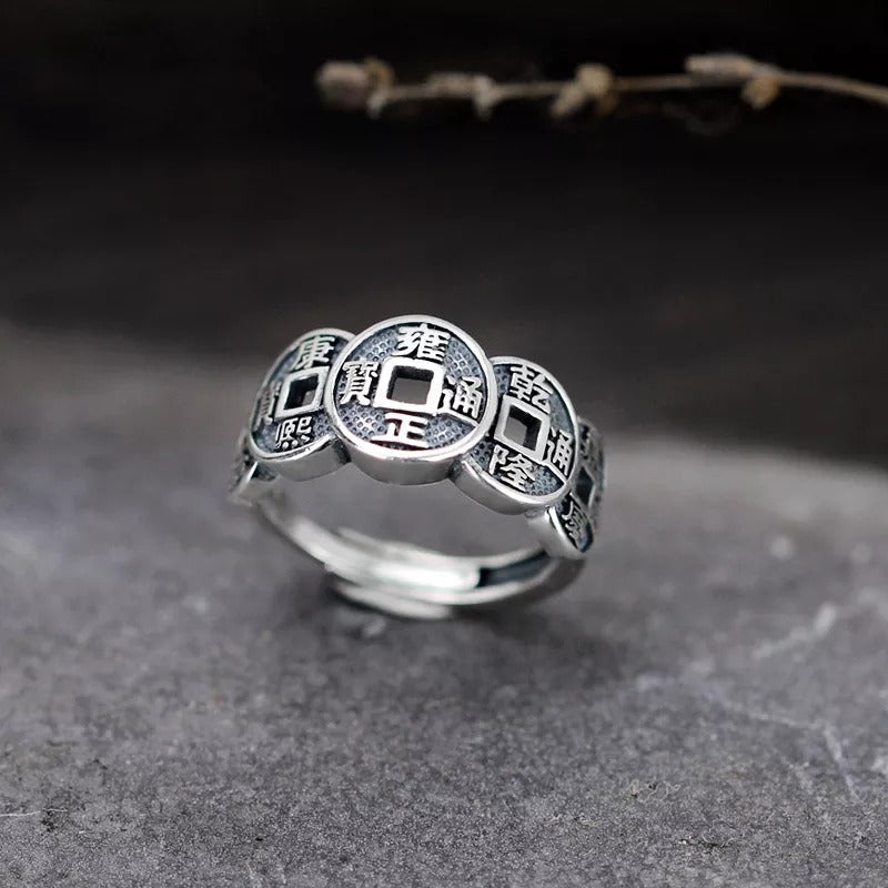 Five Emperor Coin Auspicious Ring 1