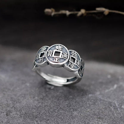Five Emperor Coin Auspicious Ring 1