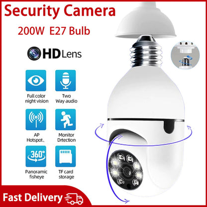 E27 Bulb Wireless 360 Security Camera 1