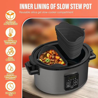 Silicone Slow Cooker Liner-2PCS 1