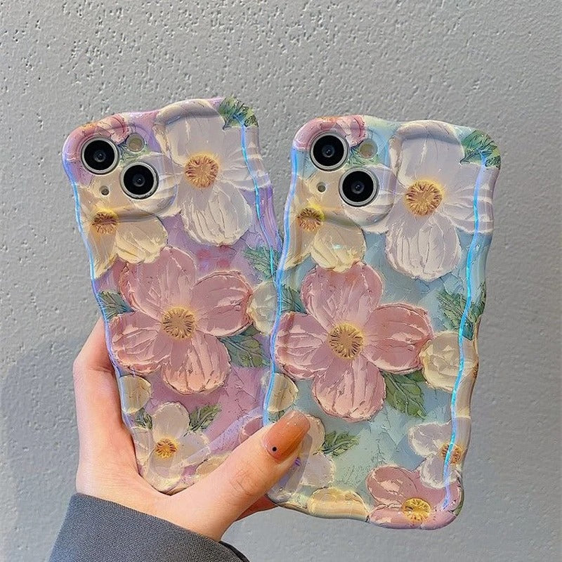 Colorful Retro Oil Painting Print iPhone Case 1